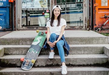 She Dances on Her Skateboard